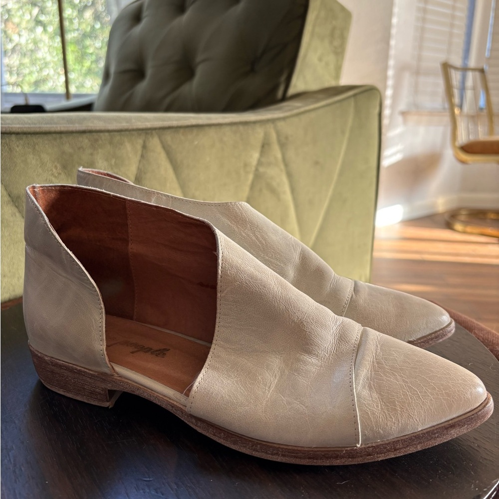 Free People Tan Leather Ankle Boots